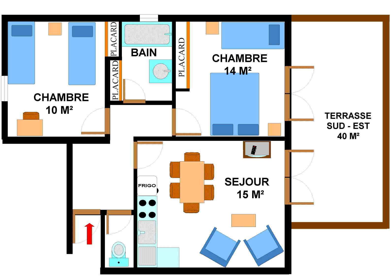 Plan de l'appartement