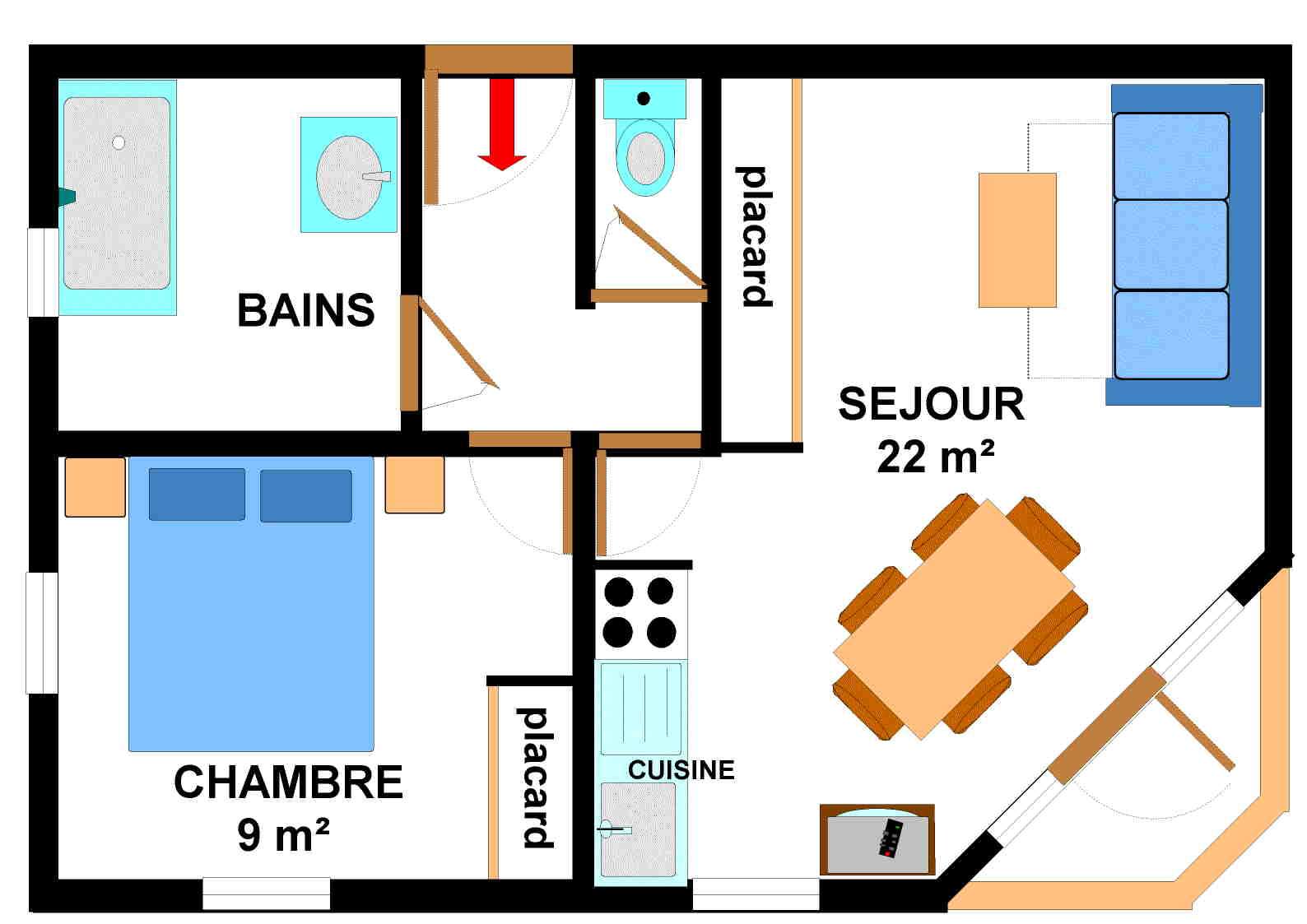 Plan de l'appartement